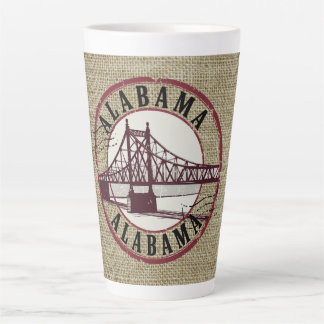 Retro Alabama Bridge Stamp Latte Mug