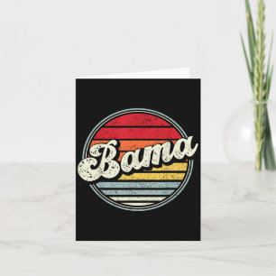 Retro Alabama Home State Cool 70s Style Sunset Men Card