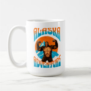 Retro Alaska Sasquatch Mountain Adventure Coffee Mug