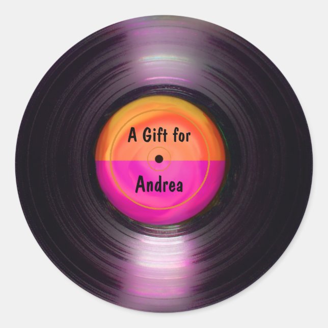 Retro Album Gift Tag (Front)