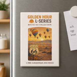 Retro Albuquerque New Mexico Route 66 Landmark Art Magnet