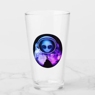 Retro Alien Astronaut Glass