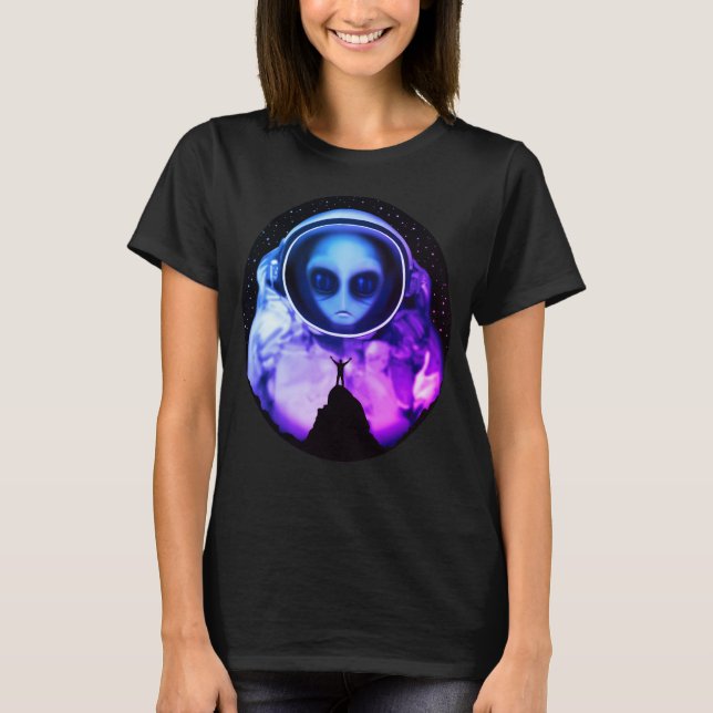 Retro Alien Astronaut T-Shirt (Front)
