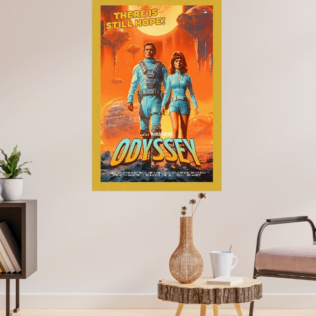 Retro Alien Sci-Fi Movie Inspired Wall Poster (Living Room 3)