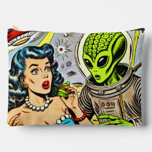 Retro Alien Science Fiction Comics Accessory Pouch