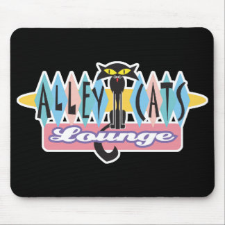 retro alley cats lounge sign mouse pad