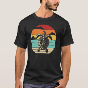 Retro Alligator Snapping Red Eared Slider  Turtle  T-Shirt