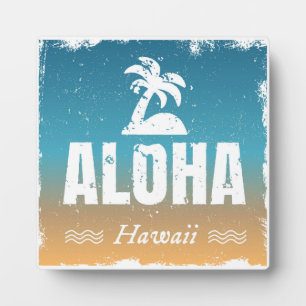 Retro Aloha Hawaii Plaque