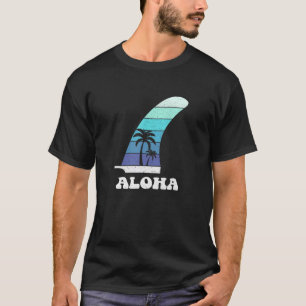 Retro Aloha Surfboard Tee Longboard SUP Single Fin