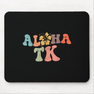 Retro Aloha Tk Teacher Life Summer Vacation Beach Mouse Pad