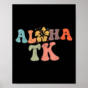 Retro Aloha Tk Teacher Life Summer Vacation Beach Poster