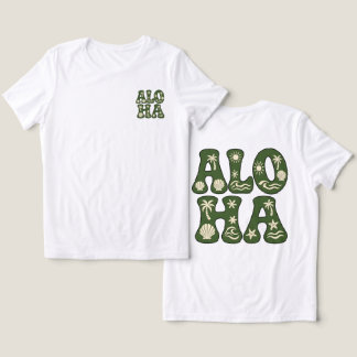 Retro Aloha Tropical Beach Aesthetic Custom Tri-Blend Shirt