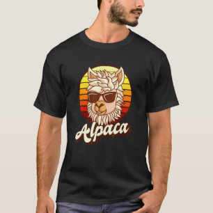 Retro Alpaca Huacaya Pako Lama Alpaca Breeder Alpa T-Shirt