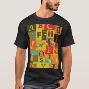 Retro alphabet, vintage charm T-Shirt