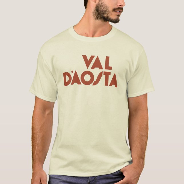 Retro Alpine Cool: Val d'Aosta Vintage Ski Tee (Front)