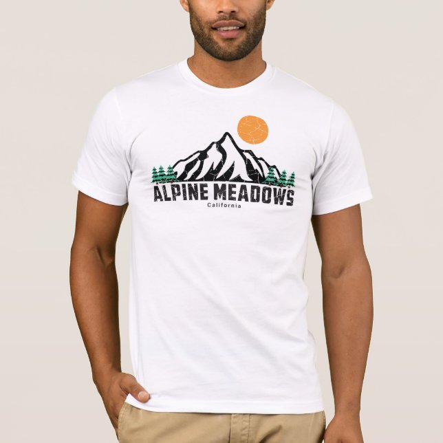 Retro Alpine Meadows Ski T-Shirt (Front)