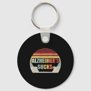 Retro Alzheimers Dementia Alzheimer Disease Awaren Key Ring