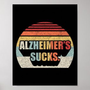 Retro Alzheimers Dementia Alzheimer Disease Awaren Poster