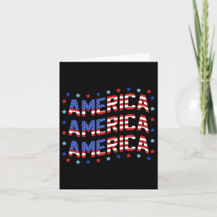 Retro America 4th Of July American Flag Patriotic Card