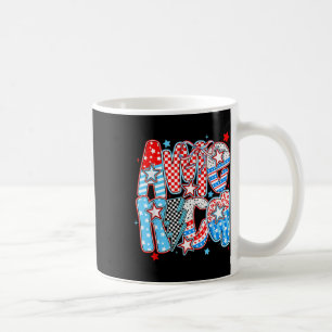 Retro America Coquette 4th Of July American Checke Coffee Mug