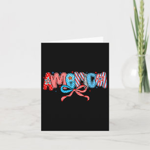 Retro America Coquette 4th Of July Memorial Day Pa Card