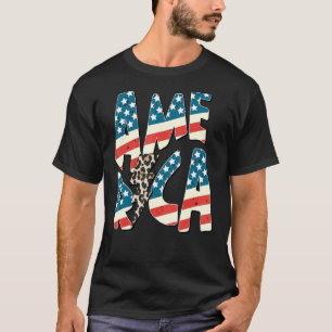 Retro America Usa Flag Lightning Bolt Patriotic 4t T-Shirt