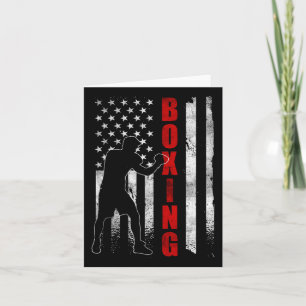 Retro American Boxing Apparel Us Flag Boxer Card