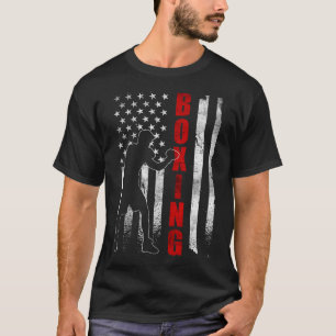 Retro American Boxing Apparel Us Flag Boxer T-Shirt
