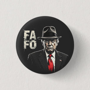 Retro American Donald Trump FAFO USA Flag Patriot 3 Cm Round Badge
