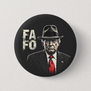 Retro American Donald Trump FAFO USA Flag Patriot 6 Cm Round Badge