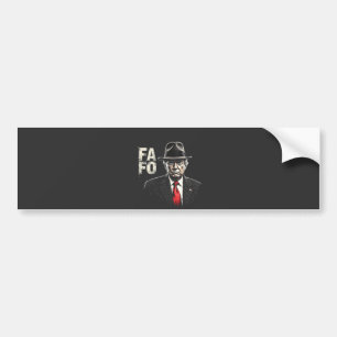 Retro American Donald Trump FAFO USA Flag Patriot Bumper Sticker