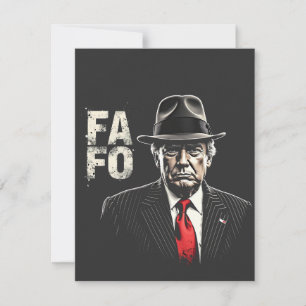 Retro American Donald Trump FAFO USA Flag Patriot Card
