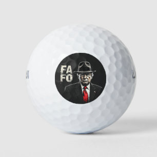 Retro American Donald Trump FAFO USA Flag Patriot Golf Balls