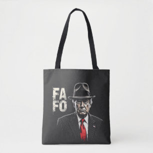 Retro American Donald Trump FAFO USA Flag Patriot Tote Bag