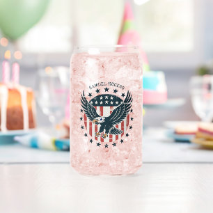 Retro American Eagle  Can Glass