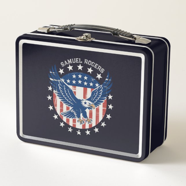 Retro American Eagle  Metal Lunch Box (Front)