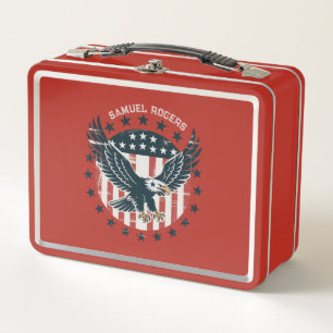 Retro American Eagle  Metal Lunch Box
