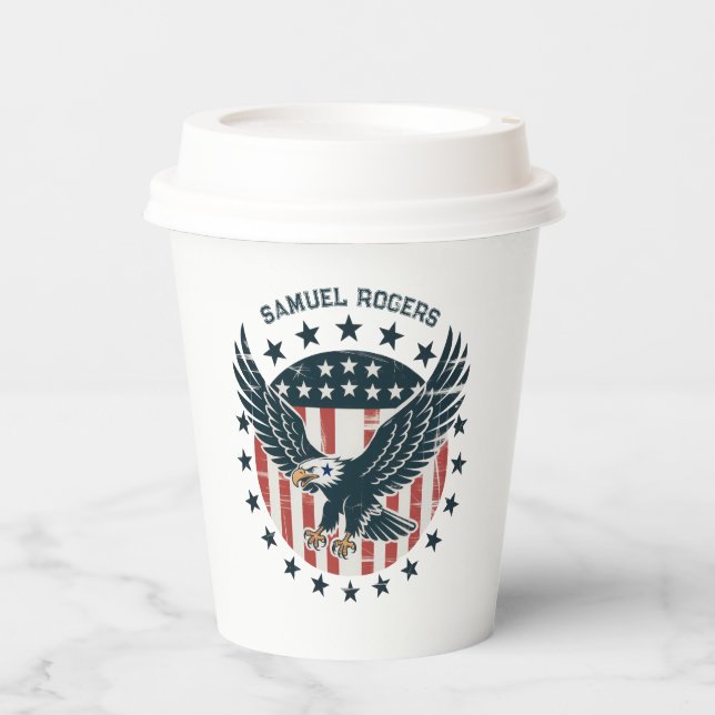 Retro American Eagle  Paper Cups (Front)