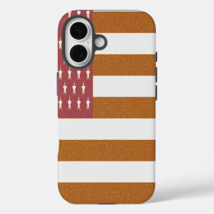 Retro American Flag iPhone 16 Case