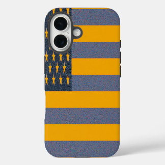 Retro American Flag iPhone 16 Case
