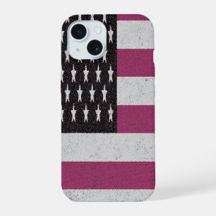 Retro American Flag iPhone 15 Case