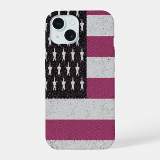 Retro American Flag iPhone 15 Case