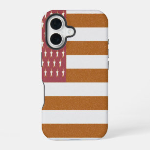Retro American Flag iPhone 16 Case