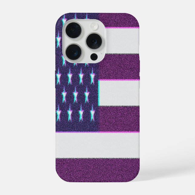 Retro American Flag  iPhone Case (Back)