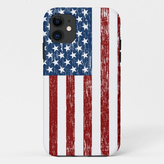 Retro American Flag iPhone Case (Back)
