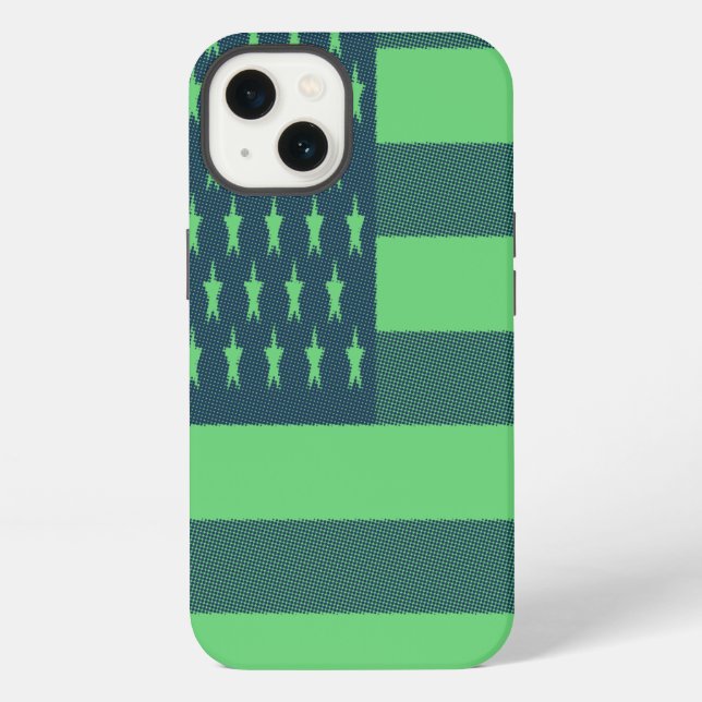 Retro American Flag  iPhone Case (Back)