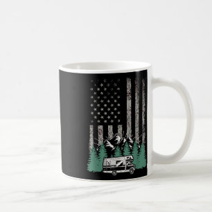 Retro American Flag Rv There Camper Camping Gift R Coffee Mug