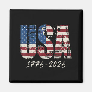 Retro American Flag USA 250th America Anniversary Magnet