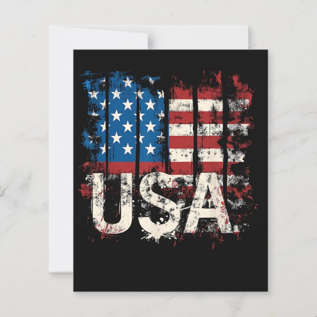Retro American Flag USA 4th of July (Front)