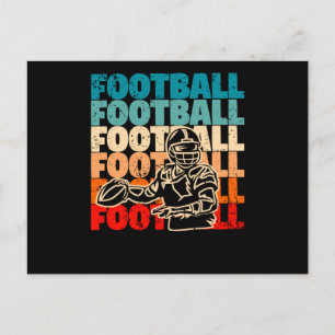 Retro American Football 70s 80s Old School Postcard